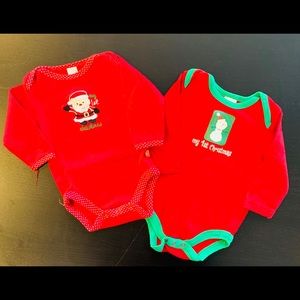 My 1st Christmas and Santa Onesies